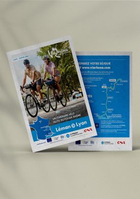 Carte ViaRhôna : du Léman à Lyon